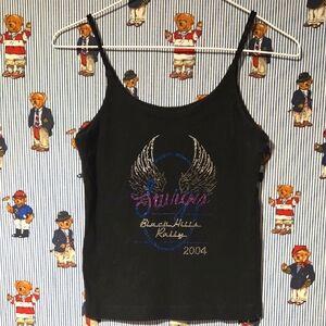 Vintage Y2k Sturgis Black Hills Rally Large Biker Design Sport Gems Bling Tank